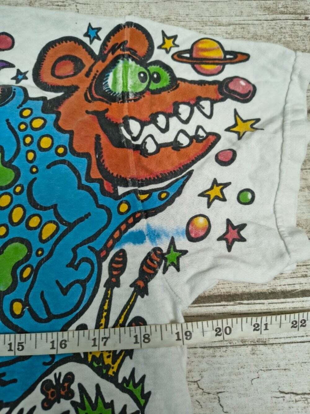 1993 Liquid Blue Psychedelic Monster Graphic T-Shirt Size M - Picture 5 of 9